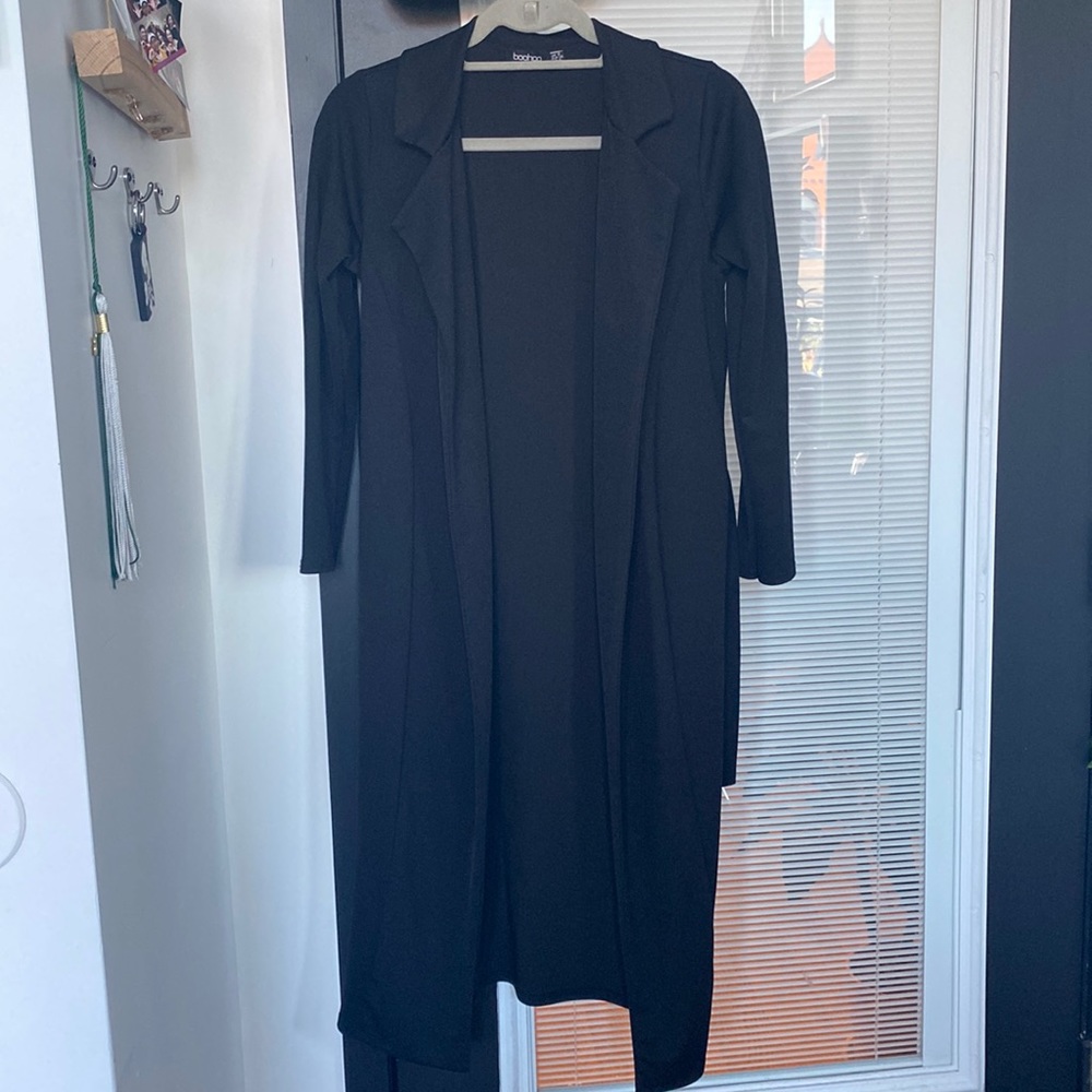 Boohoo Black Duster Jacket